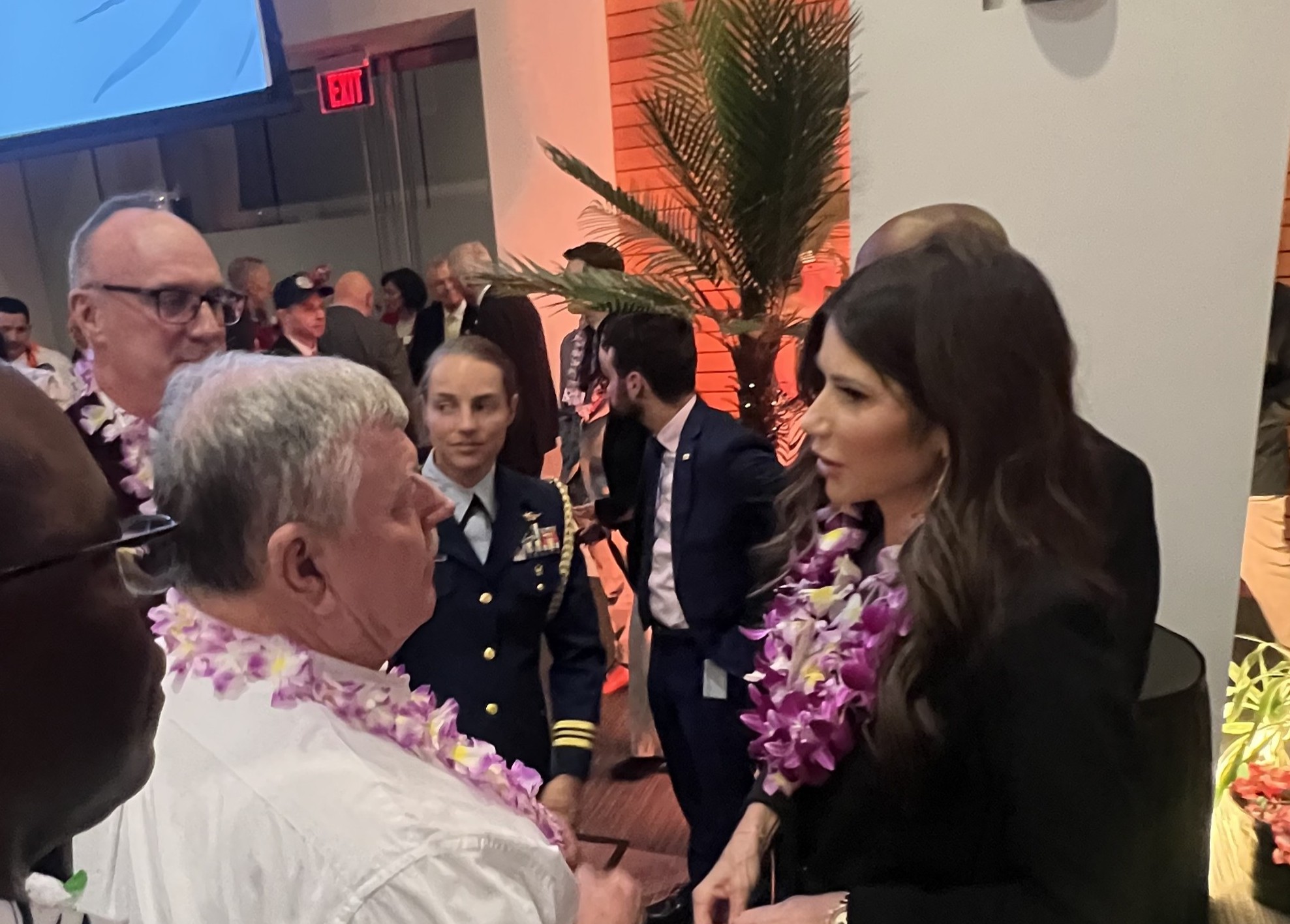 CPOA National President visits with Secretary Noem at CG Holiday Reception on 10 December 2025